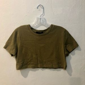Army Green Crop Top